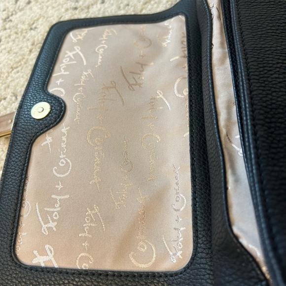 Foley + Corina NWOT leather Black and Gold Crossbody Bag - Picture 11 of 16